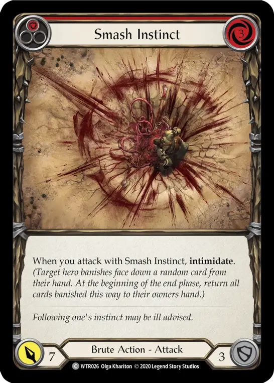 Smash Instinct RED R-WTR026 - Welcome to Rathe - Unlimited Revised - Flesh and blood card