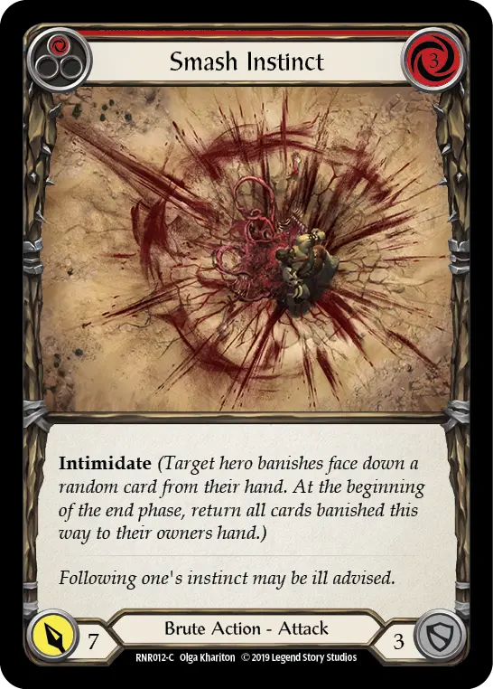 Smash Instinct RED RNR012 - Rhinar, Reckless Rampage - Hero Deck - Flesh and blood card