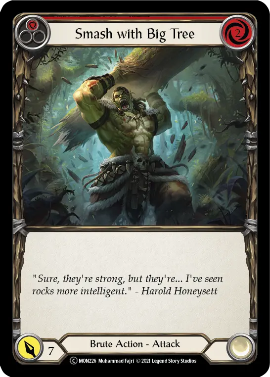 Smash with Big Tree RED U-MON226-RF - Monarch - Unlimited - Flesh and blood card