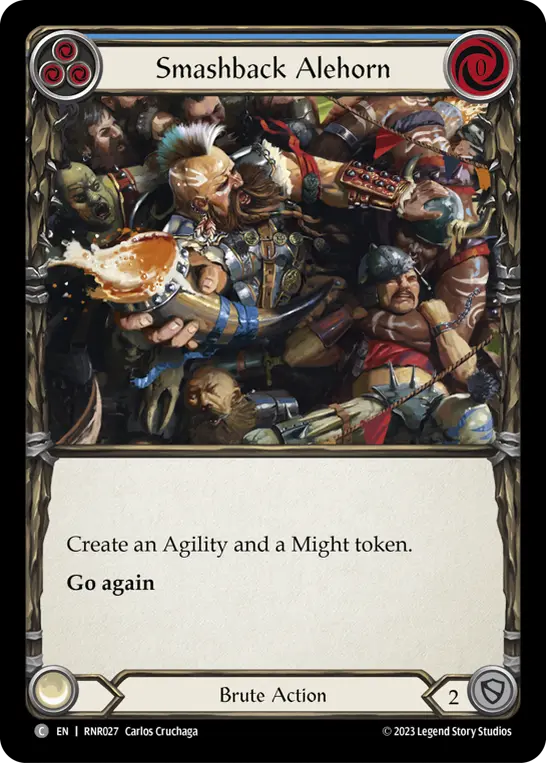 Smashback Alehorn BLUE RHI027 - Rhinar - Heavy Hitters Blitz Deck - Flesh and blood card