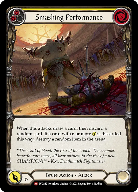 Smashing Performance YELLOW EVO237 - Bright Lights - Flesh and blood card