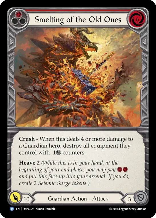 Smelting of the Old Ones RED MPG028 - Mastery Pack Guardian - Flesh and blood card