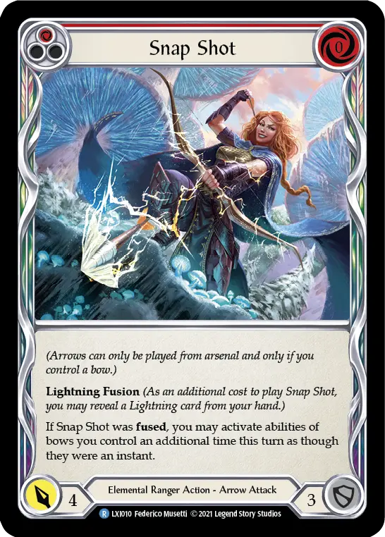 Snap Shot RED LXI010 - Lexi - Blitz Deck - Flesh and blood card