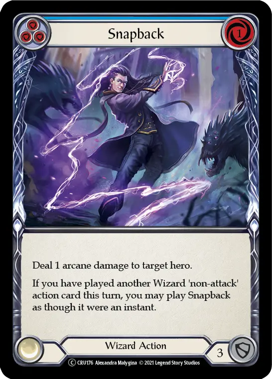 Snapback BLUE U-CRU176-RF - Crucible of War - Unlimited - Flesh and blood card