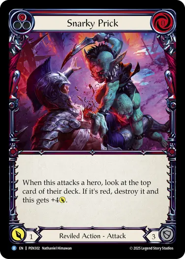 Snarky Prick PEN302 - Compendium of Rathe - Flesh and blood card