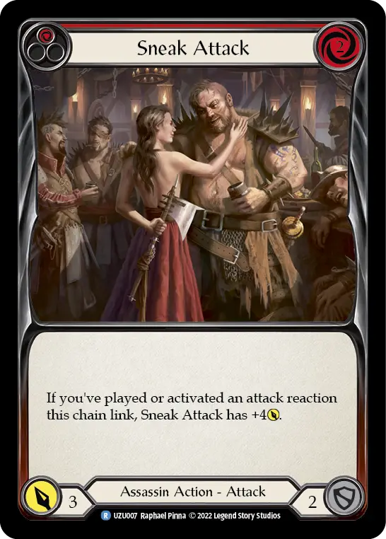 Sneak Attack RED UZU007 - Uzuri - Blitz Deck - Flesh and blood card