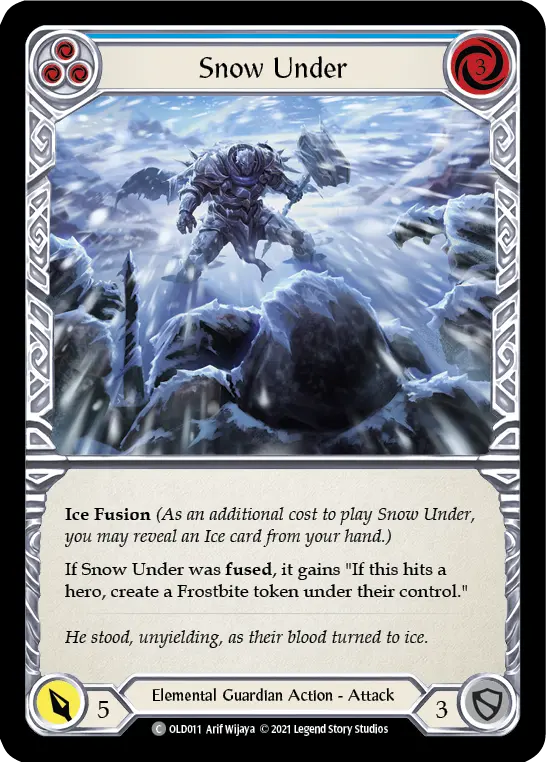 Snow Under BLUE OLD011 - Oldhim - Blitz Deck - Flesh and blood card