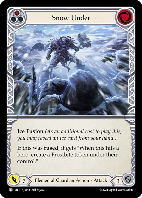 Snow Under RED AJV012 - Armory Deck Origins - Jarl Vetreiði - Flesh and blood card