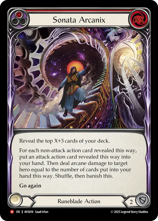 Sonata Arcanix RED AVS019 - Armory Deck Legends - Viserai, Rune Blood - Flesh and blood card