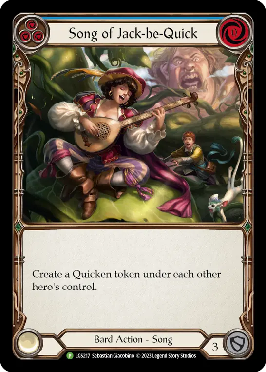 Song of Jack-be-Quick BLUE LGS217-RF - Social Play Kit - Melody - Flesh and blood card