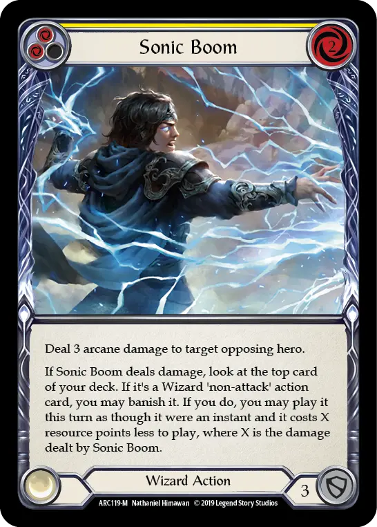 Sonic Boom YELLOW ARC119 - Arcane Rising - Flesh and blood card