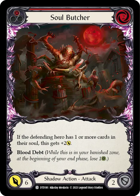 Soul Butcher RED DTD181 - Dusk till Dawn - Flesh and blood card