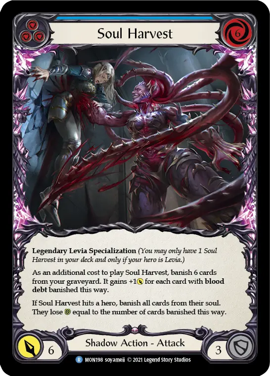 Soul Harvest BLUE MON198 - Monarch - Flesh and blood card