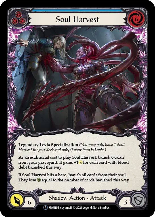 Soul Harvest BLUE U-MON198-RF - Monarch - Unlimited - Flesh and blood card