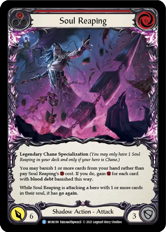 Soul Reaping RED MON199 - Monarch - Flesh and blood card