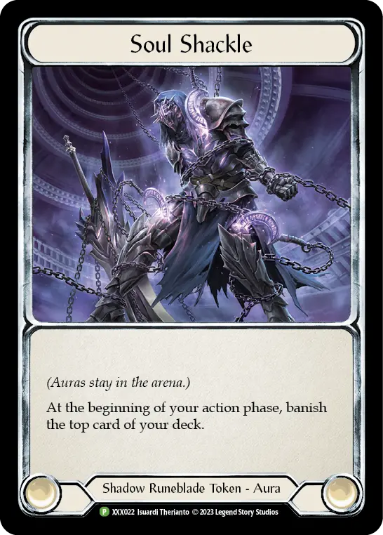 Soul Shackle XXX022 - Organized Play Support - Monarch Limited 2023 - Flesh and blood card