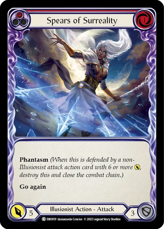 Spears of Surreality RED DRO019 - Dromai - Blitz Deck - Flesh and blood card