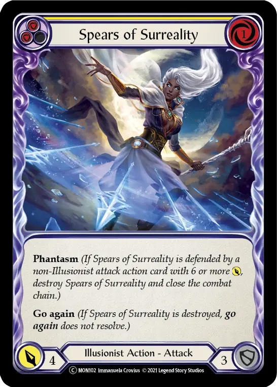Spears of Surreality YELLOW U-MON102-RF - Monarch - Unlimited - Flesh and blood card