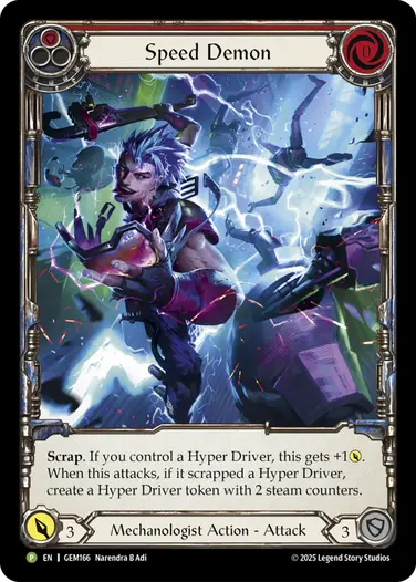 Speed Demon GEM166 - GEM - Pack 5 - Flesh and blood card