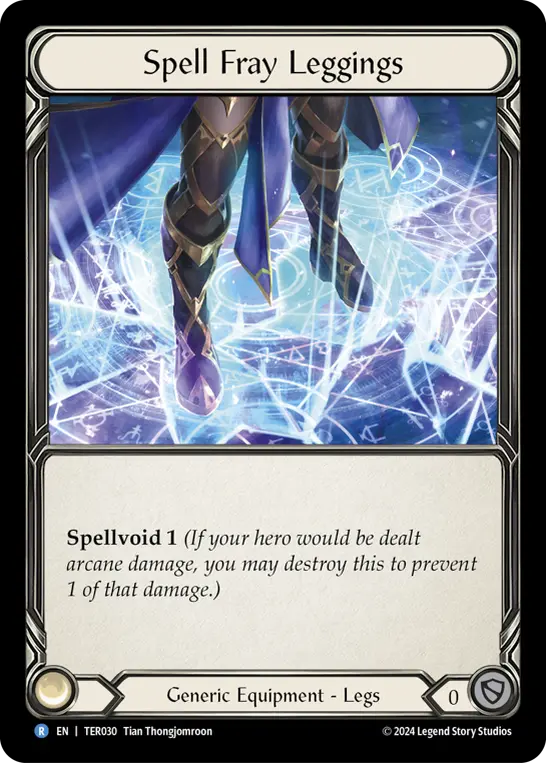 Spell Fray Leggings TER030 - 1st Strike - Terra - Flesh and blood card