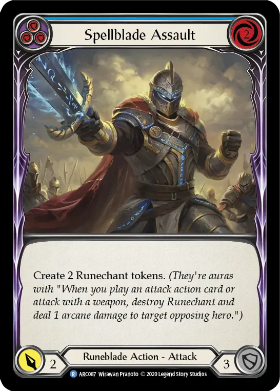 Spellblade Assault BLUE U-ARC087-RF - Arcane Rising - Unlimited - Flesh and blood card