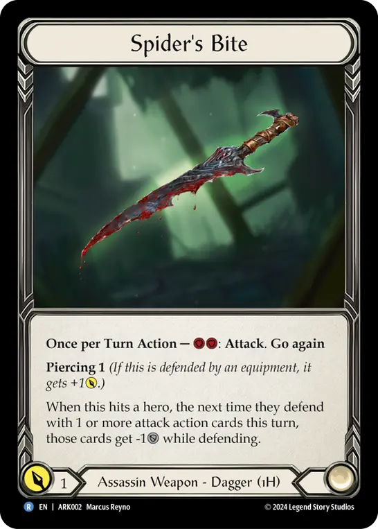 Spider's Bite ARK002 - The Hunted Blitz Deck - Arakni - Flesh and blood card