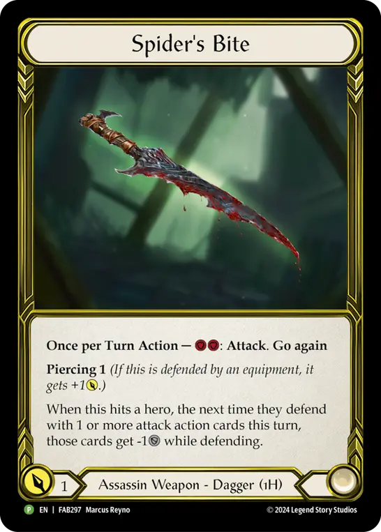 Spider's Bite FAB297-GF - In-Store Qualifiers - The Hunted - Flesh and blood card