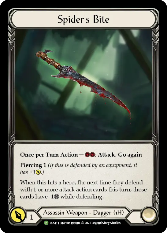 Spider's Bite LGS111-CF - Armory - Season 8 - Flesh and blood card