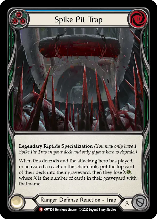 Spike Pit Trap BLUE OUT104 - Outsiders - Flesh and blood card