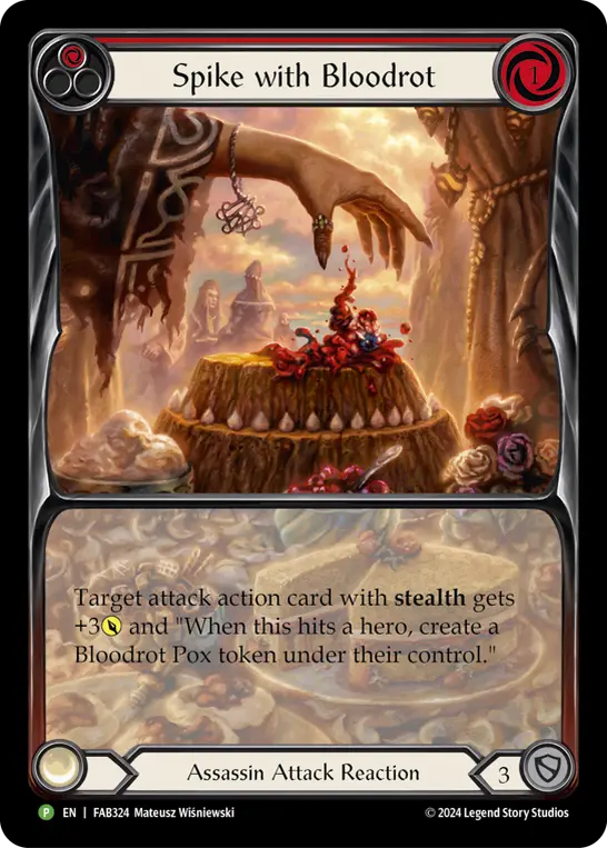 Spike with Bloodrot RED FAB324-RF - Marketing - Team Covenant The Hunted - Flesh and blood card