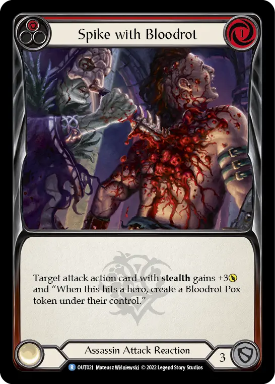 Spike with Bloodrot RED OUT021 - Outsiders - Flesh and blood card