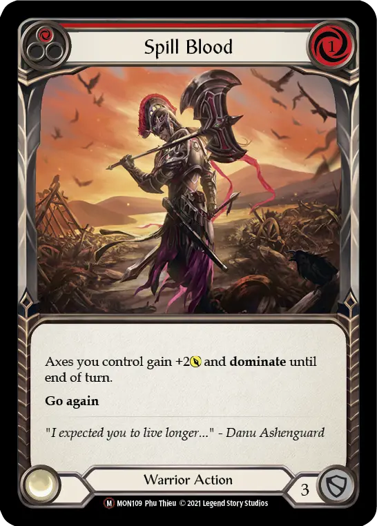 Spill Blood RED U-MON109-RF - Monarch - Unlimited - Flesh and blood card