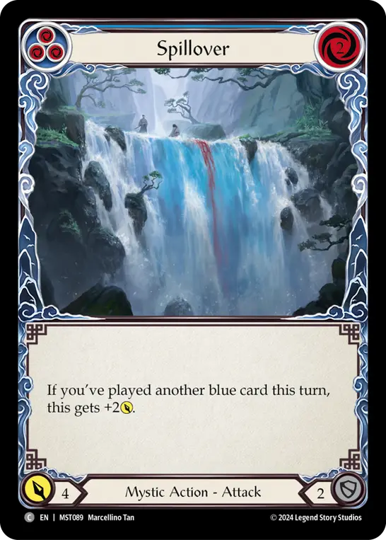 Spillover BLUE MST089 - Part the Mistveil - Flesh and blood card
