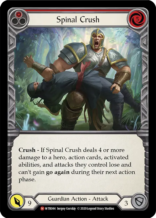 Spinal Crush RED R-WTR044 - Welcome to Rathe - Unlimited Revised - Flesh and blood card