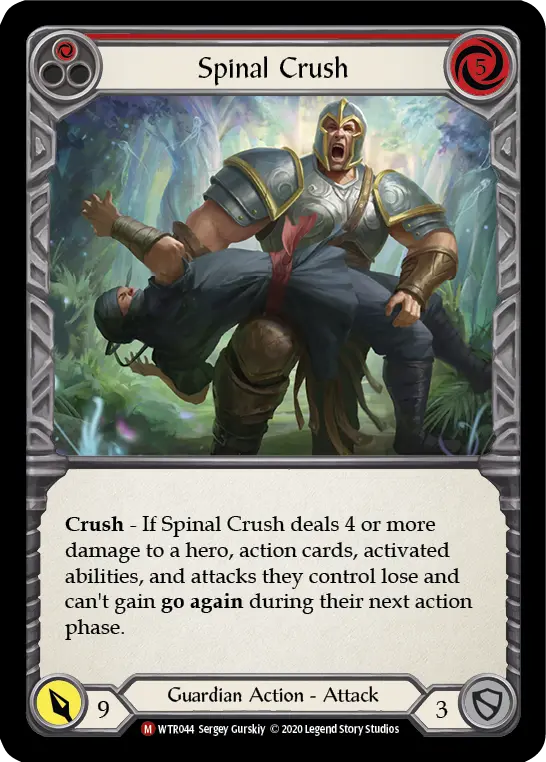 Spinal Crush RED U-WTR044-RF - Welcome to Rathe - Unlimited - Flesh and blood card