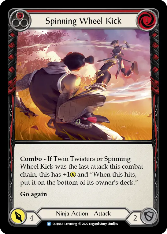 Spinning Wheel Kick RED OUT062 - Outsiders - Flesh and blood card