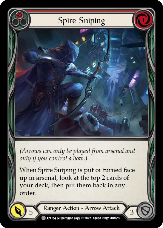 Spire Sniping RED AZL014 - Azalea - Blitz Deck - Flesh and blood card
