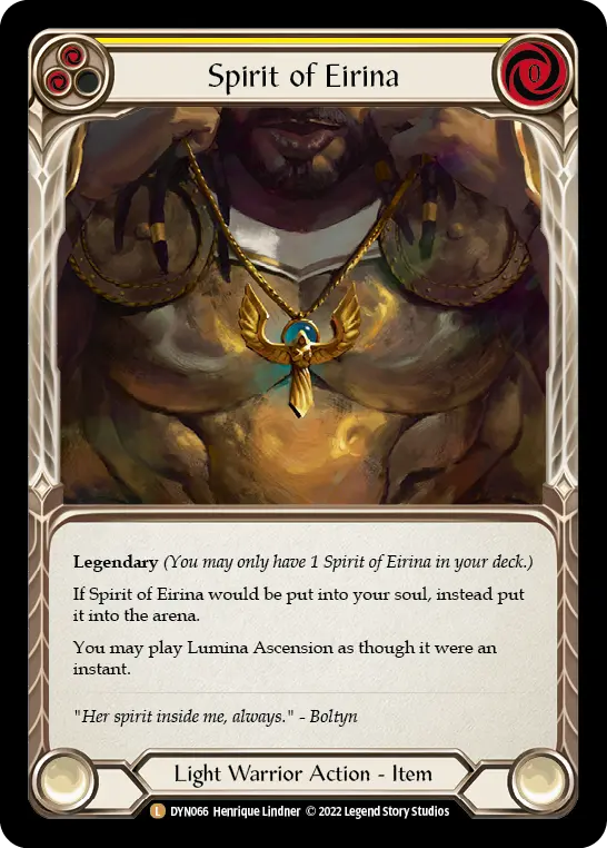 Spirit of Eirina YELLOW DYN066-RF - Dynasty - Flesh and blood card