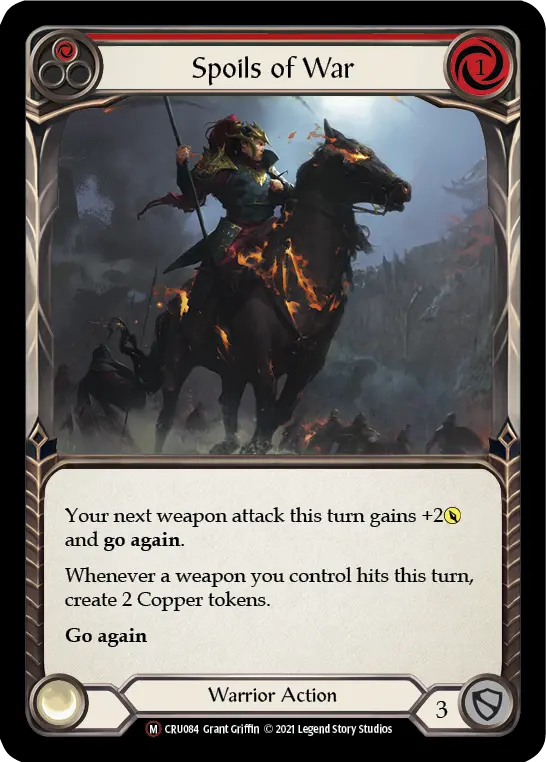 Spoils of War RED U-CRU084-RF - Crucible of War - Unlimited - Flesh and blood card