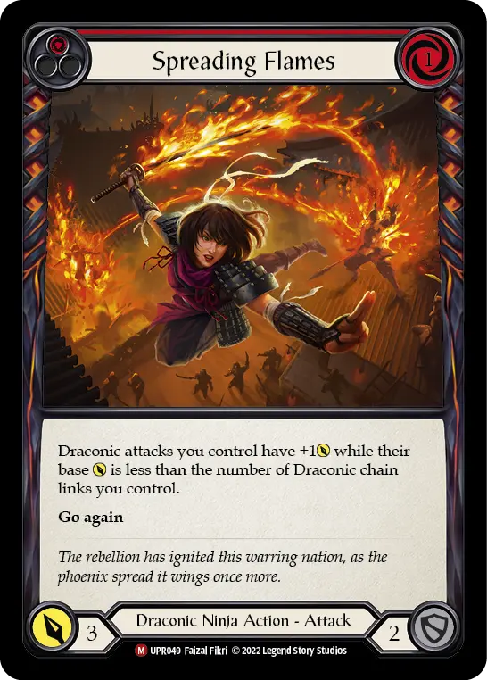 Spreading Flames RED UPR049 - Uprising - Flesh and blood card