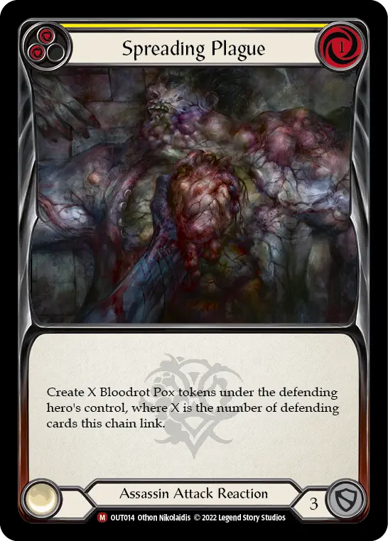 Spreading Plague YELLOW OUT014 - Outsiders - Flesh and blood card