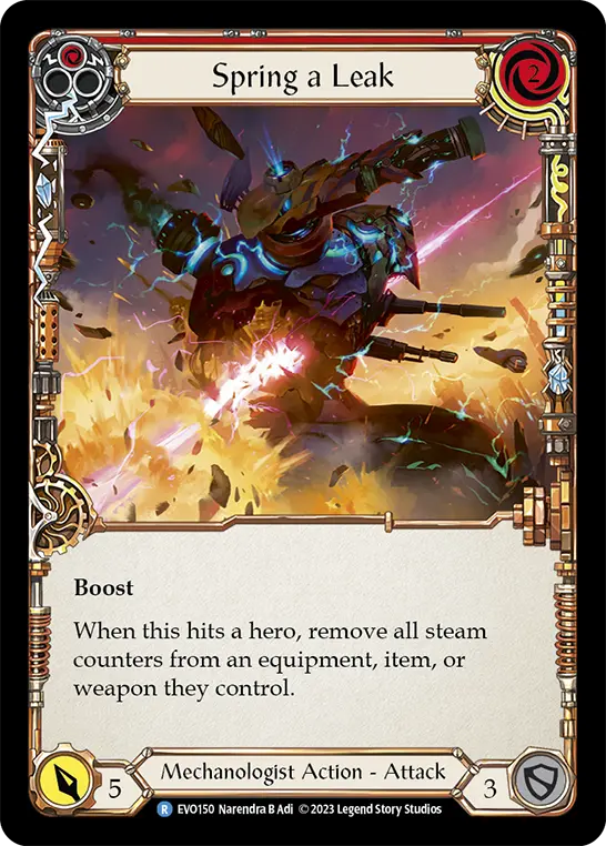 Spring a Leak RED EVO150 - Bright Lights - Flesh and blood card