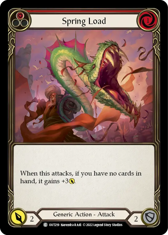 Spring Load RED OUT219 - Outsiders - Flesh and blood card