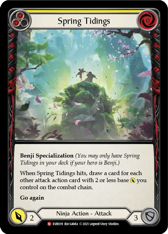 Spring Tidings YELLOW EVR039 - Everfest - Flesh and blood card