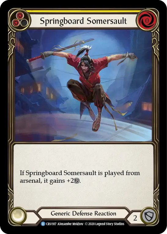 Springboard Somersault YELLOW I-CRU187 - Ira Welcome Deck (2020) - Flesh and blood card