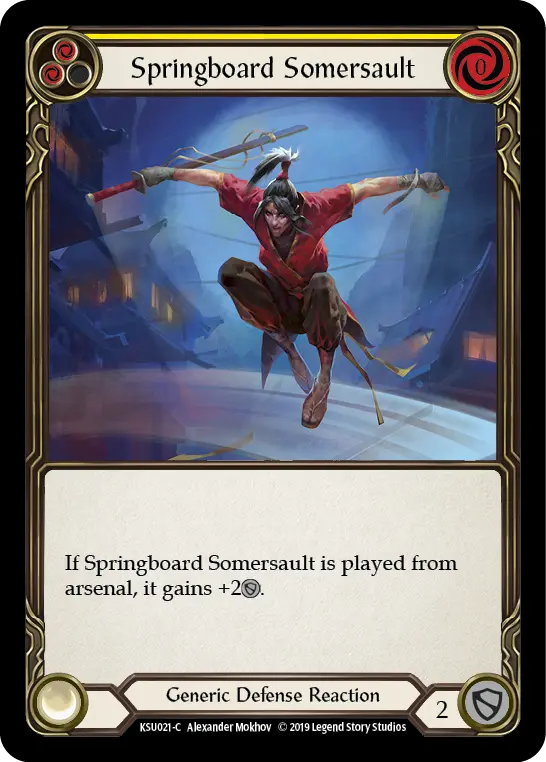 Springboard Somersault YELLOW KSU021 - Katsu, the Wanderer - Hero Deck - Flesh and blood card
