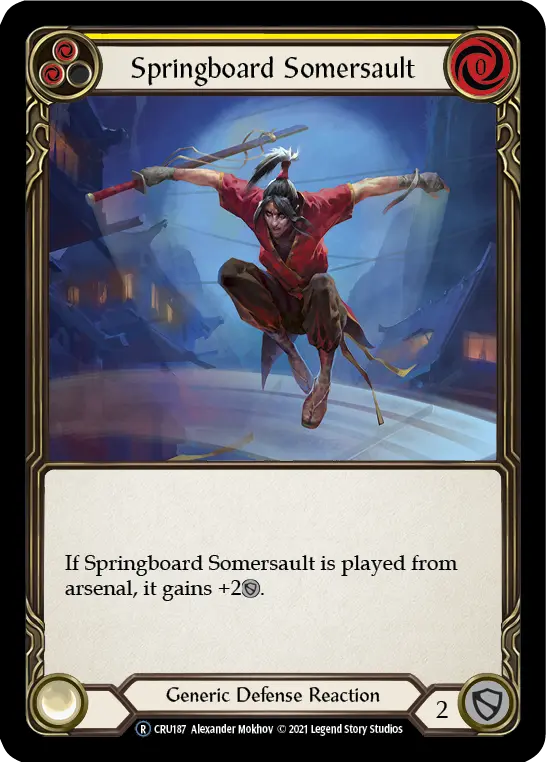 Springboard Somersault YELLOW U-CRU187-RF - Crucible of War - Unlimited - Flesh and blood card