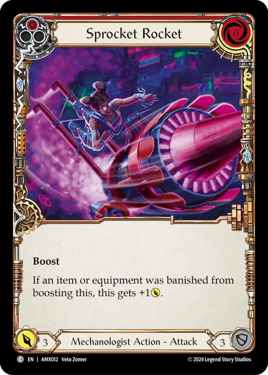 Sprocket Rocket RED AMX012 - Armory Deck - Maxx 'The Hype' Nitro - Flesh and blood card
