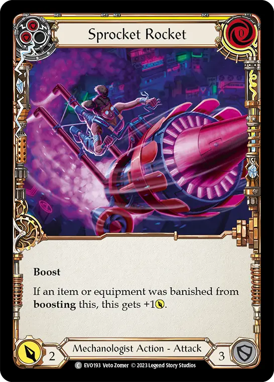 Sprocket Rocket YELLOW EVO193 - Bright Lights - Flesh and blood card
