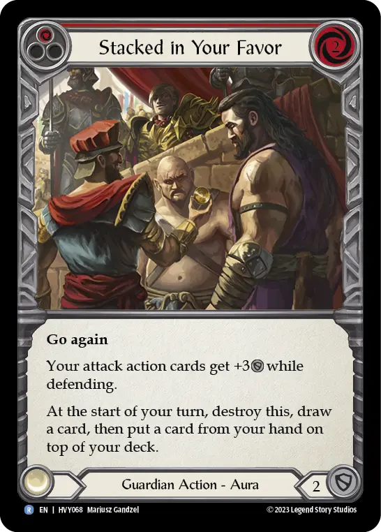 Stacked in Your Favor RED HVY068 - Heavy Hitters - Flesh and blood card